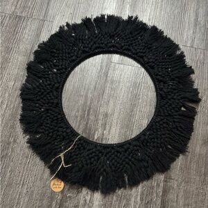 Handcrafted Black Woven Wall Hanging